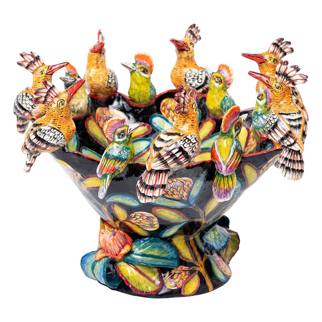 Hoopoes & birds fruit bowl