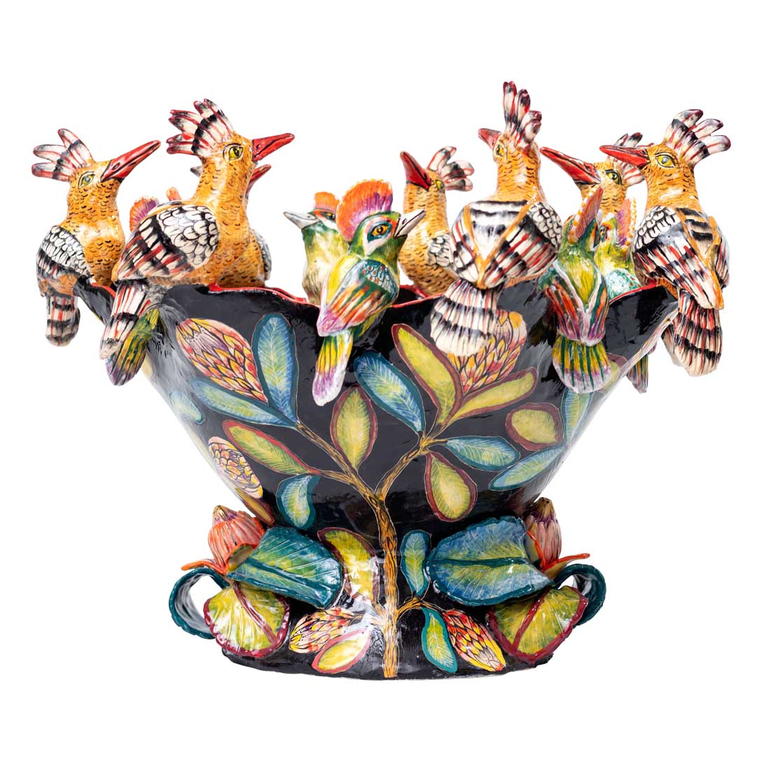 Hoopoes & birds fruit bowl