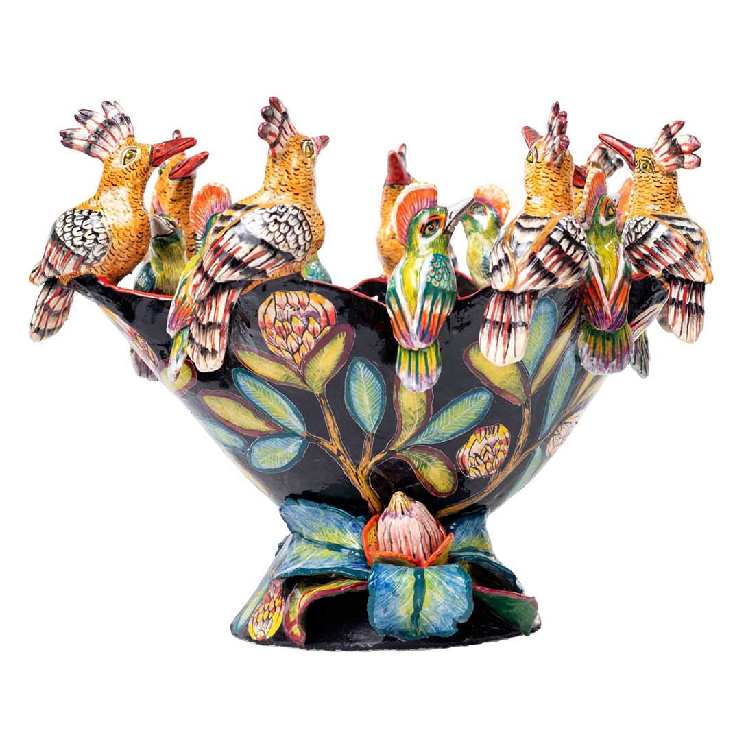 Hoopoes & birds fruit bowl