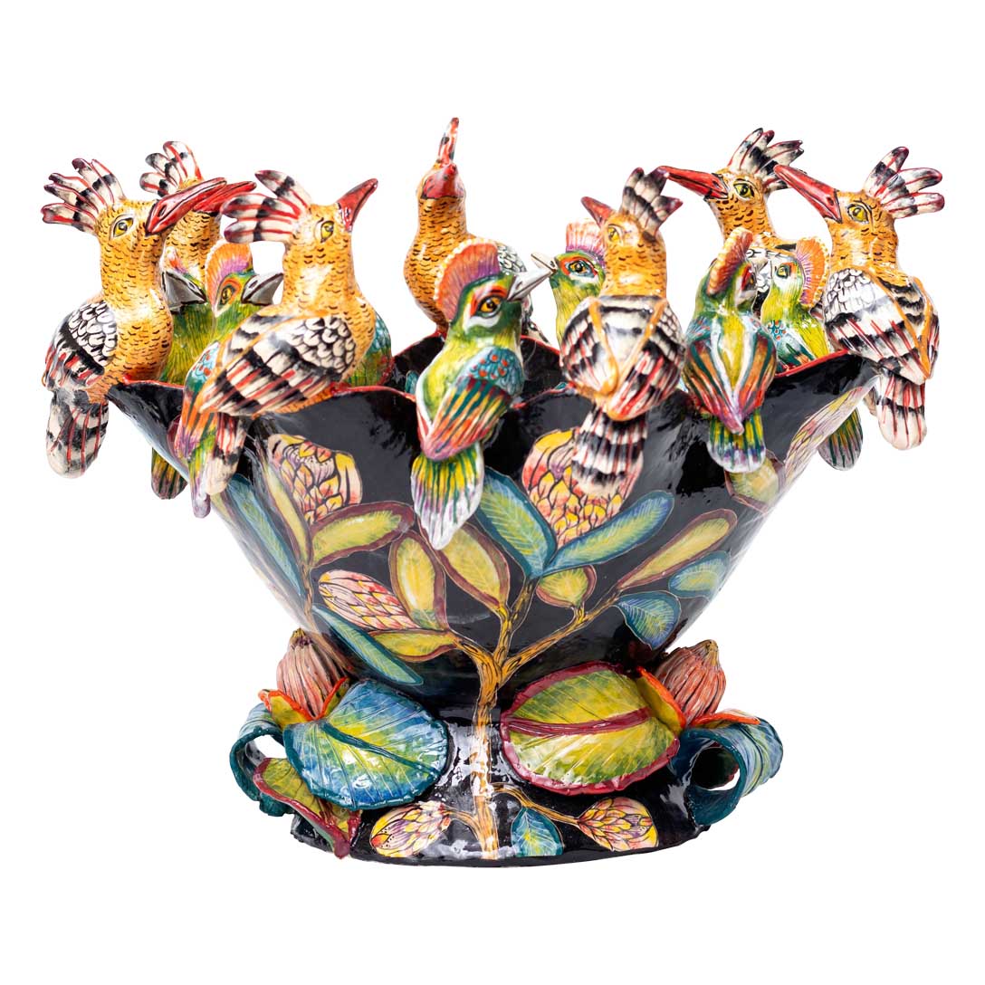 Hoopoes & birds fruit bowl