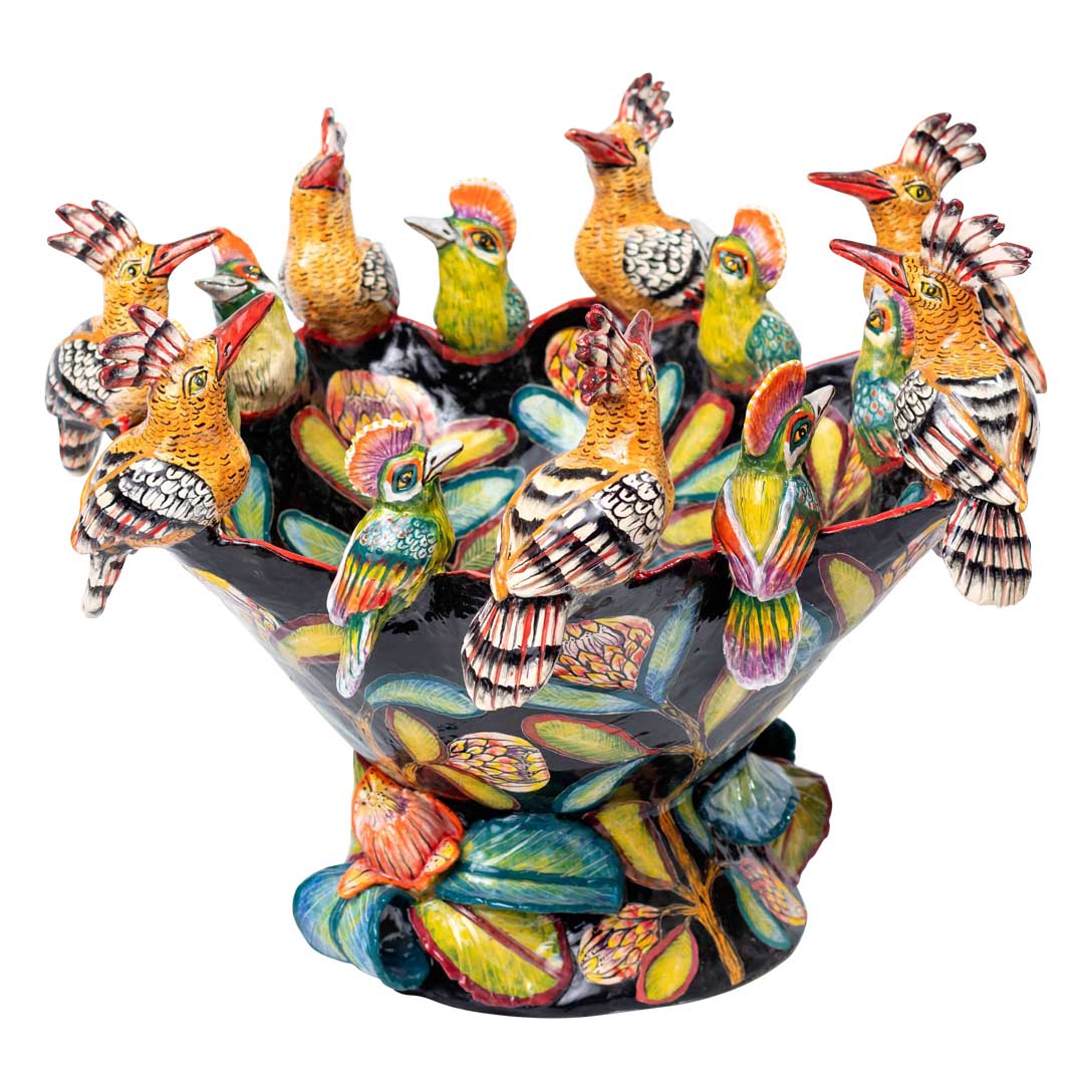 Hoopoes & birds fruit bowl