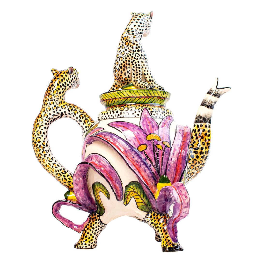 Leopard teapot feet