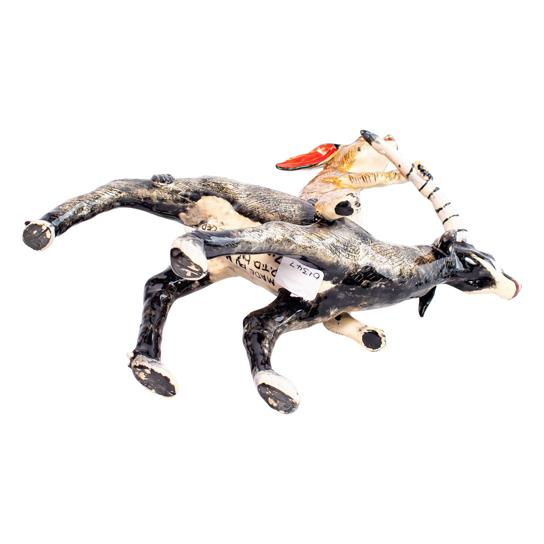 Sable rabbit rider sculpture