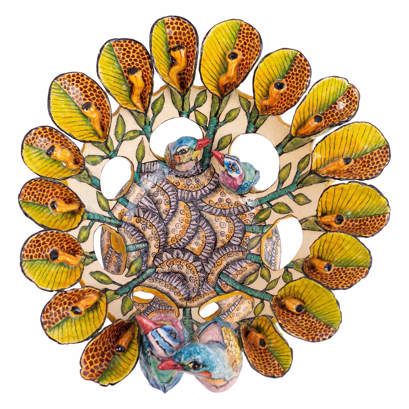 Lilac-breasted rollers flower bowl