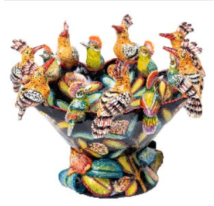 Hoopoes & birds fruit bowl