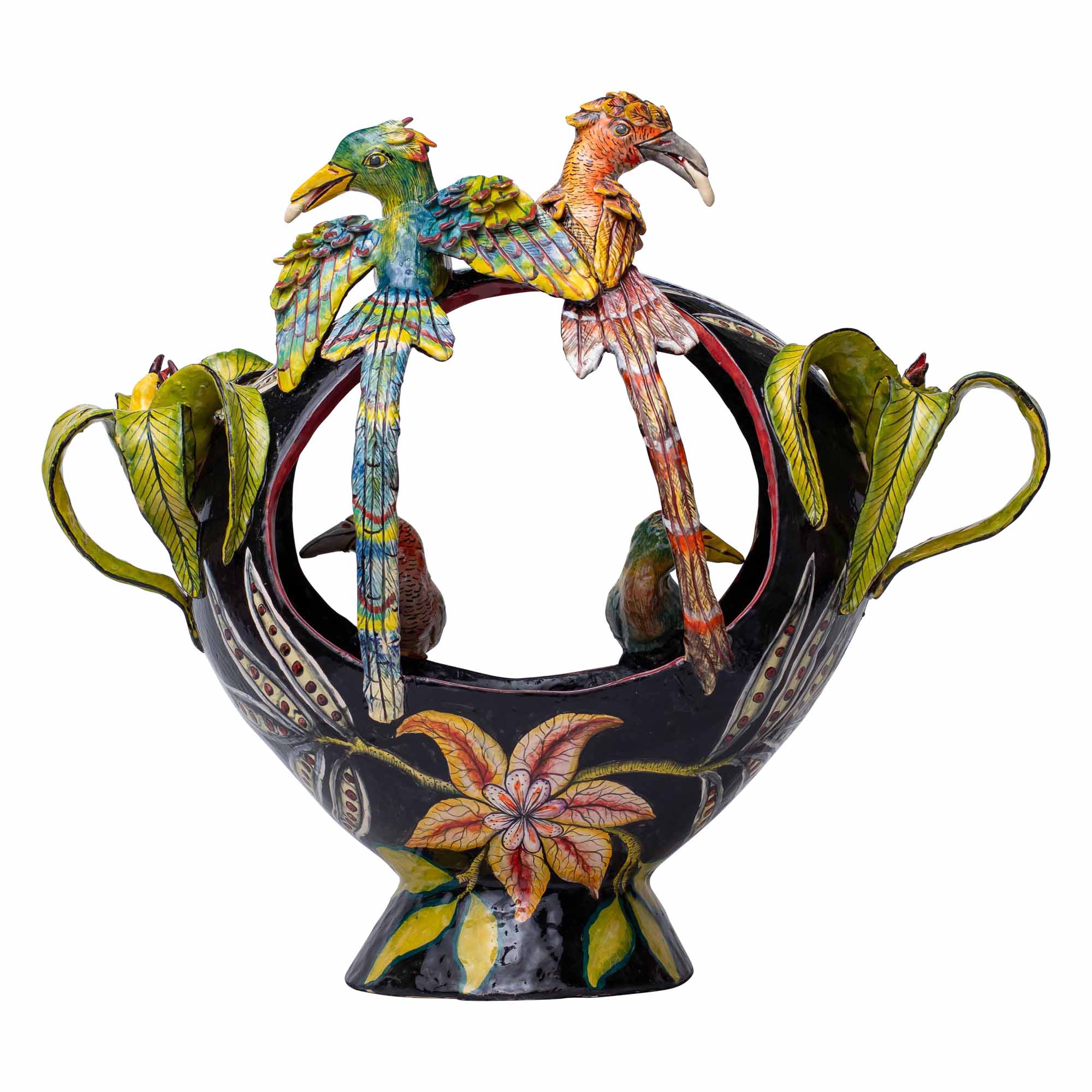 Kingfishers chicks oval raised bowl