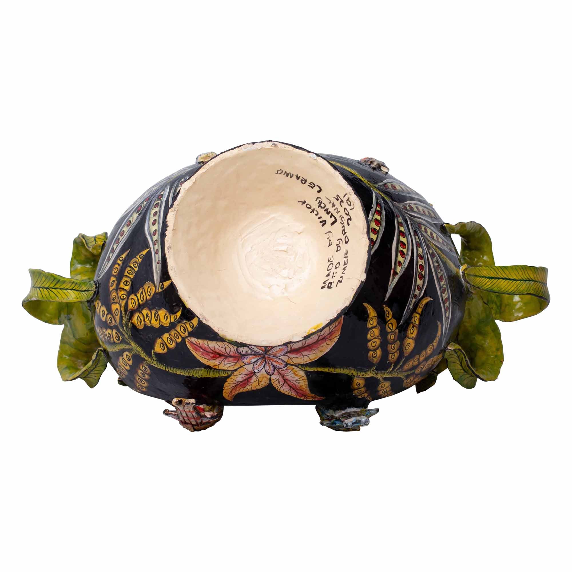 Kingfishers chicks oval raised bowl