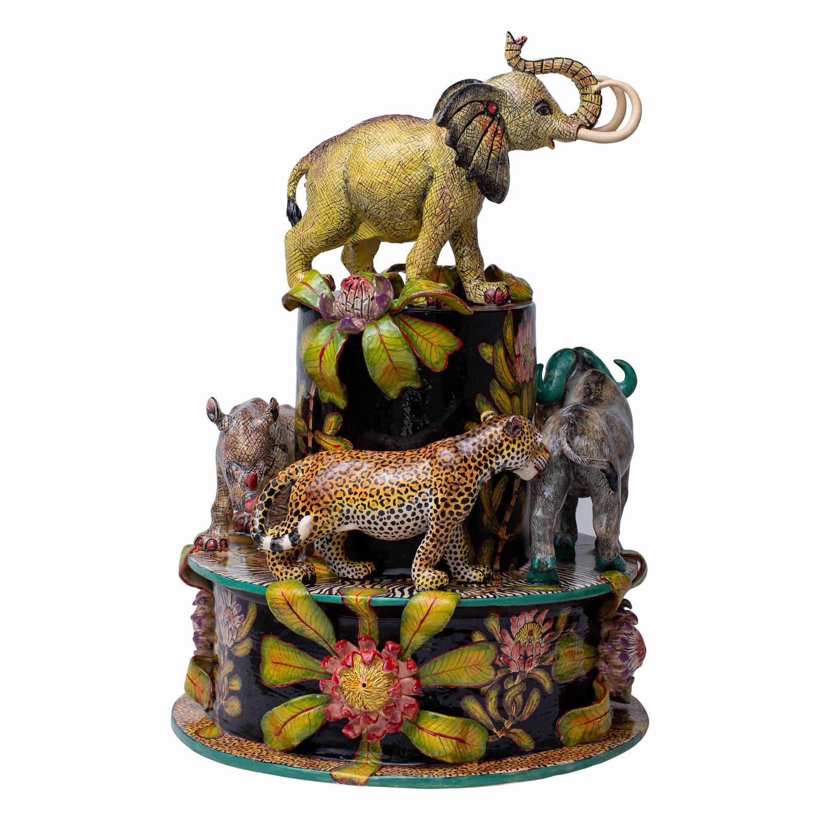 African big five sculpture