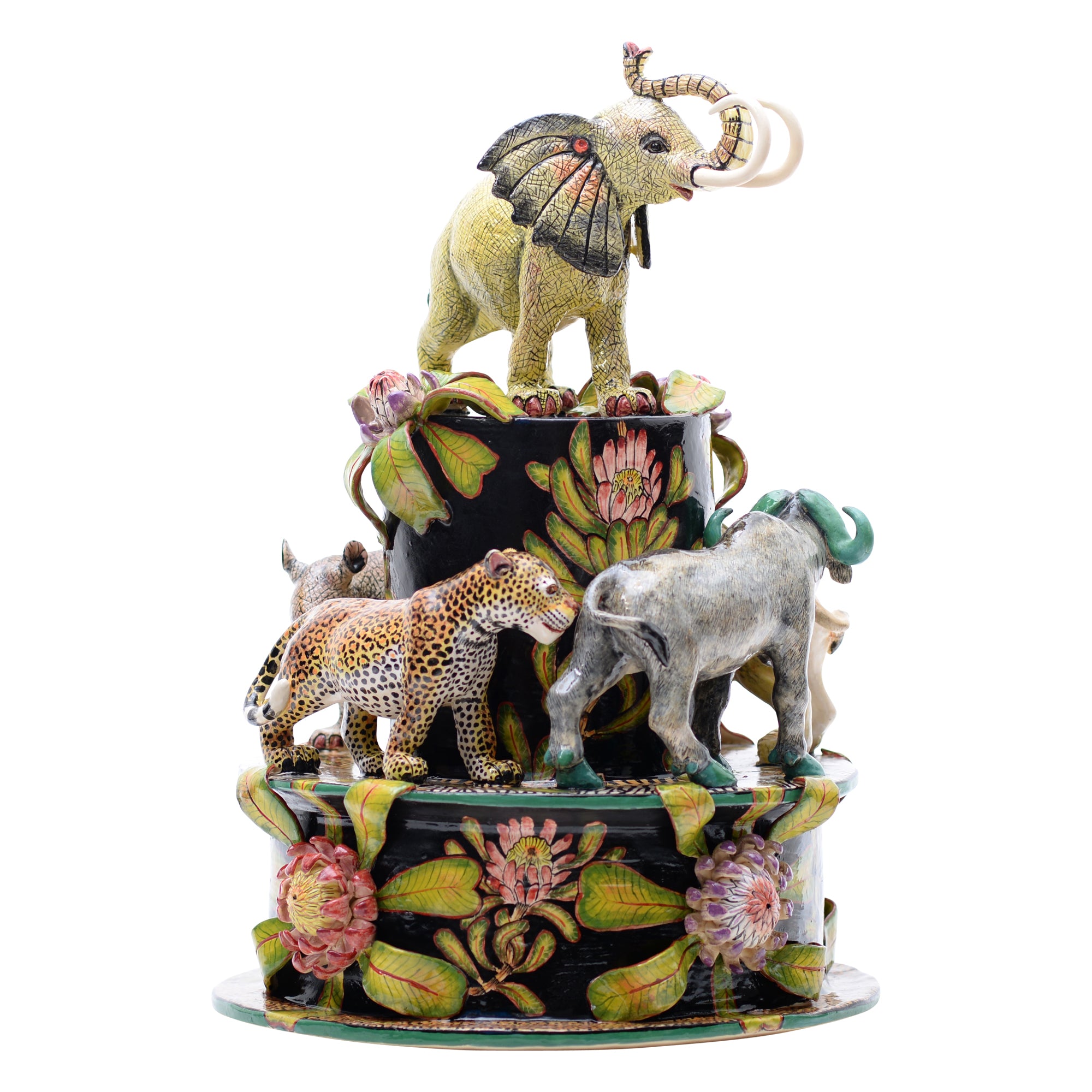 African big five sculpture