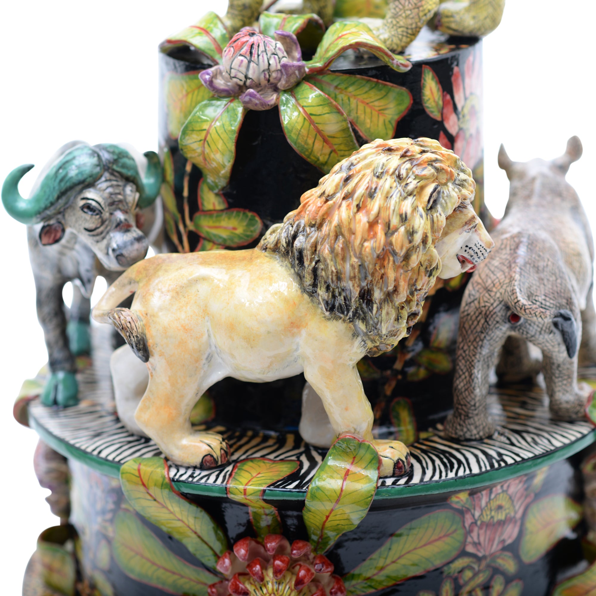 African big five sculpture