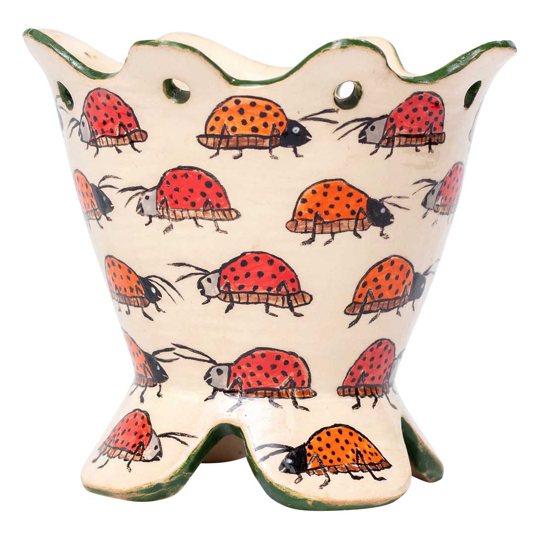 Ladybug vase