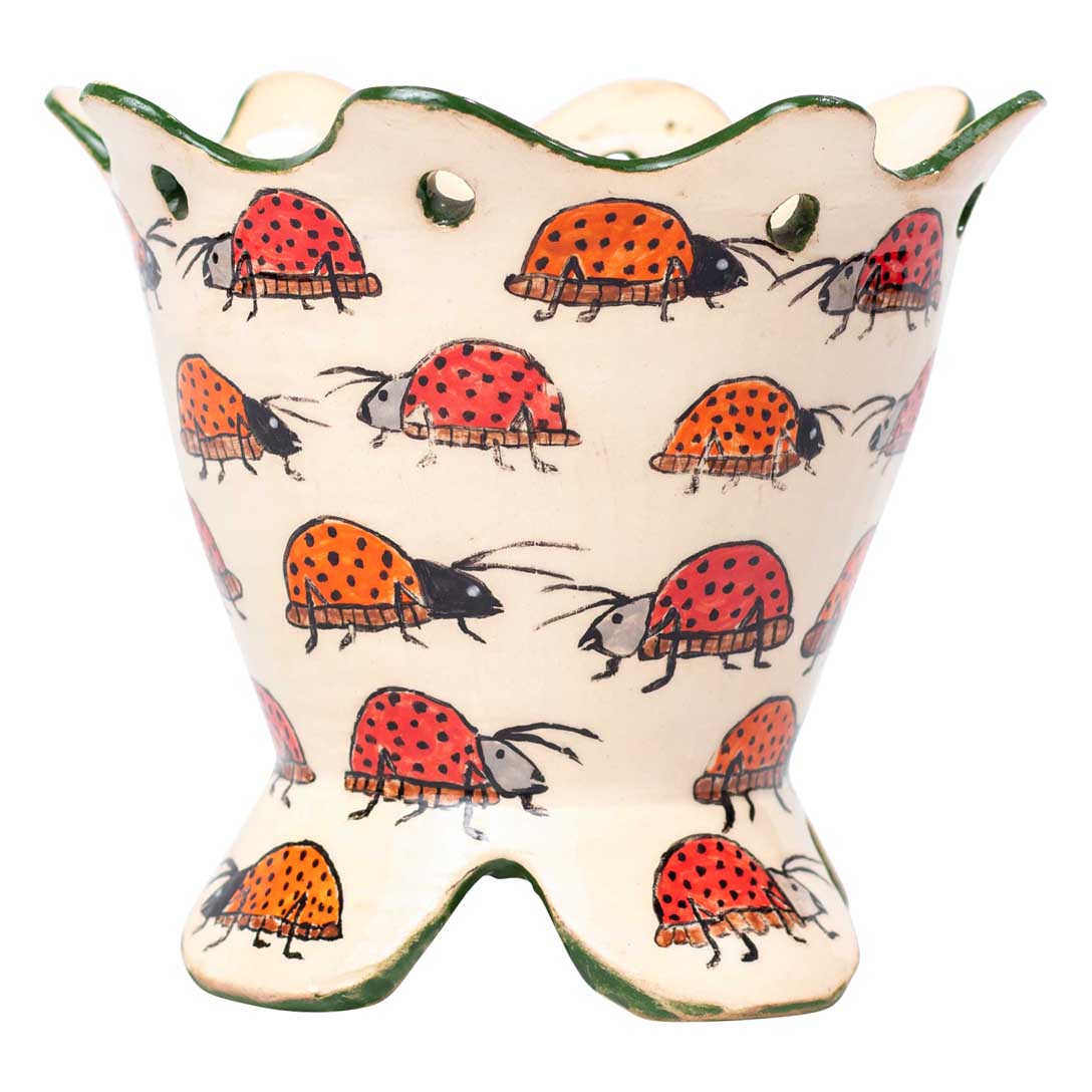 Ladybug vase