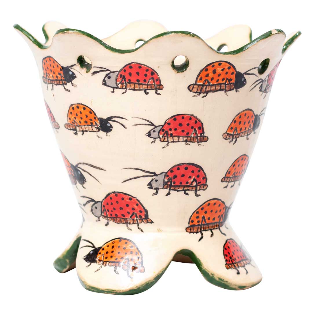 Ladybug vase