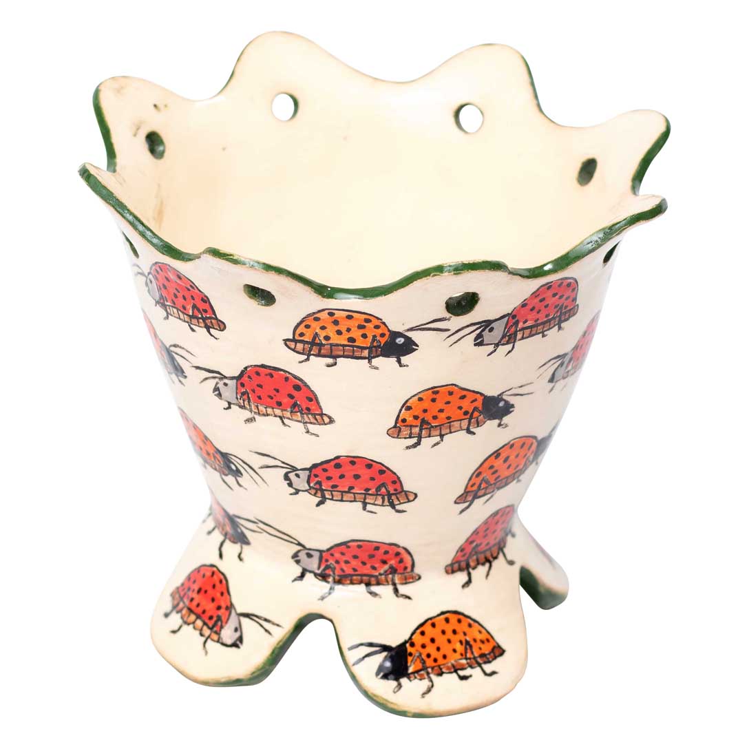 Ladybug vase