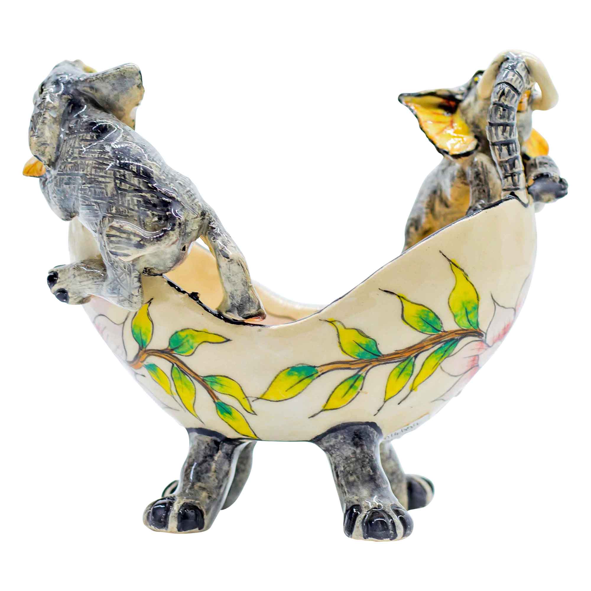 Elephants oval dish