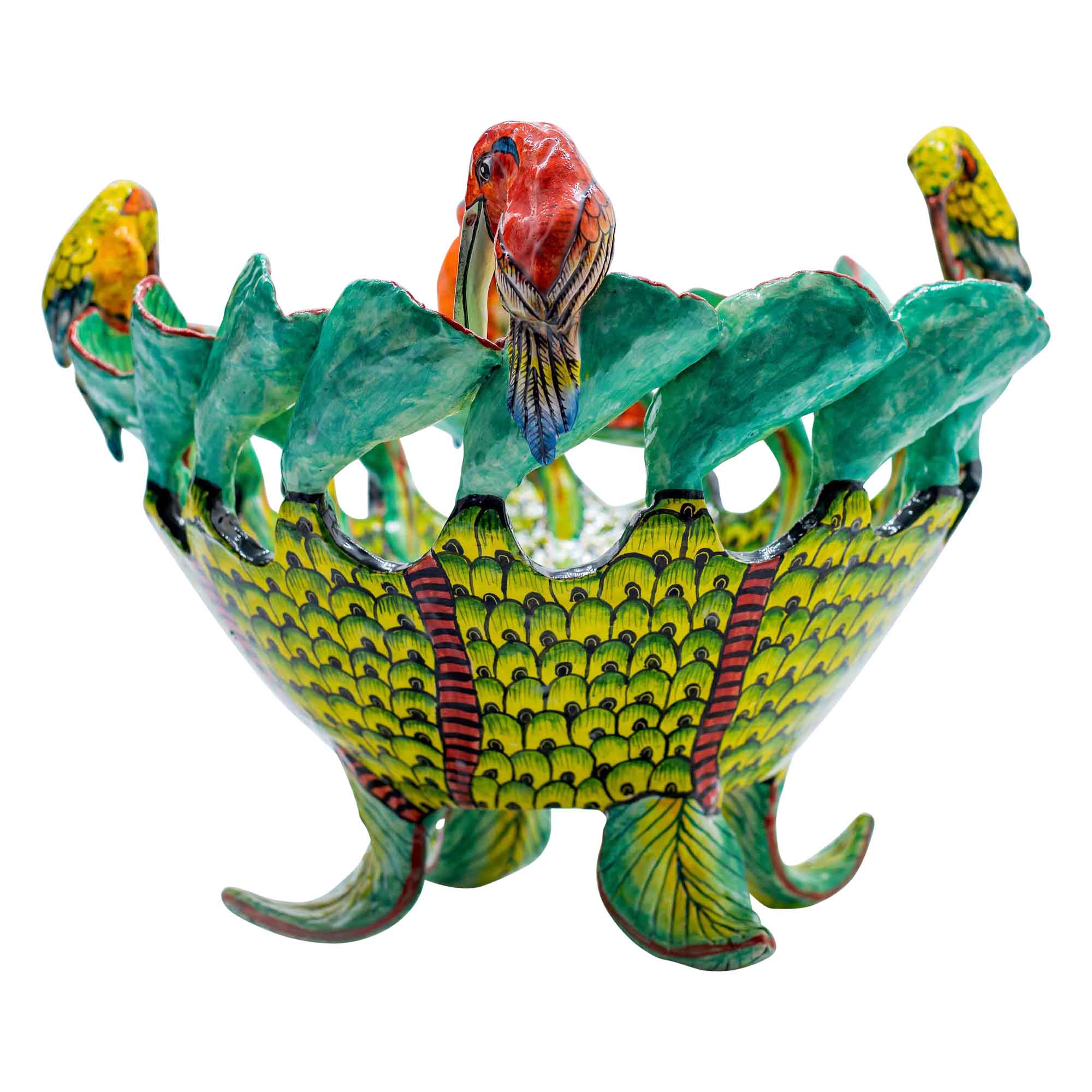 Sunbirds & flowers bowl