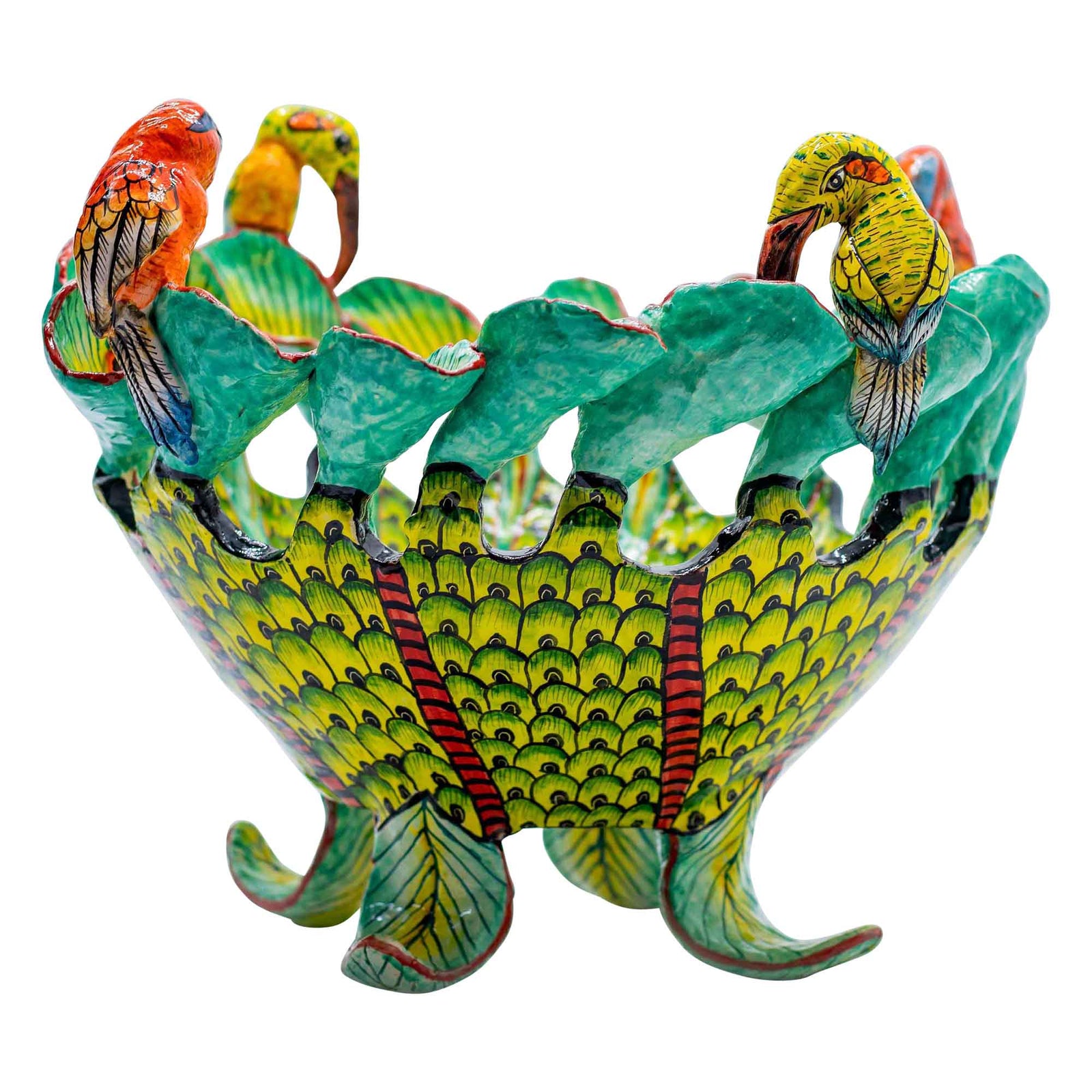 Sunbirds & flowers bowl
