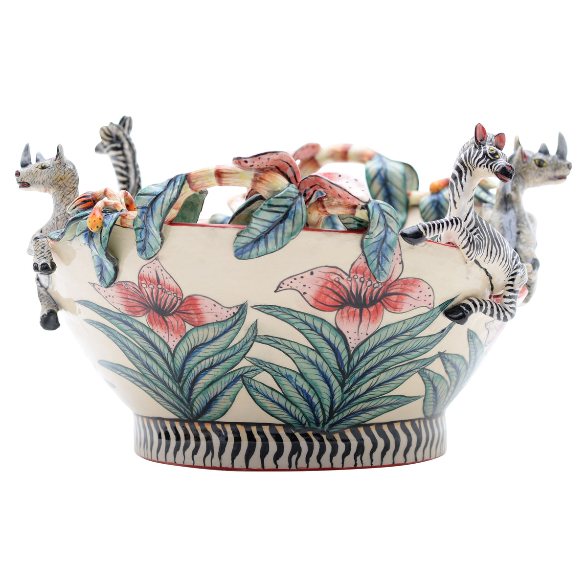 Zebra & rhino bowl
