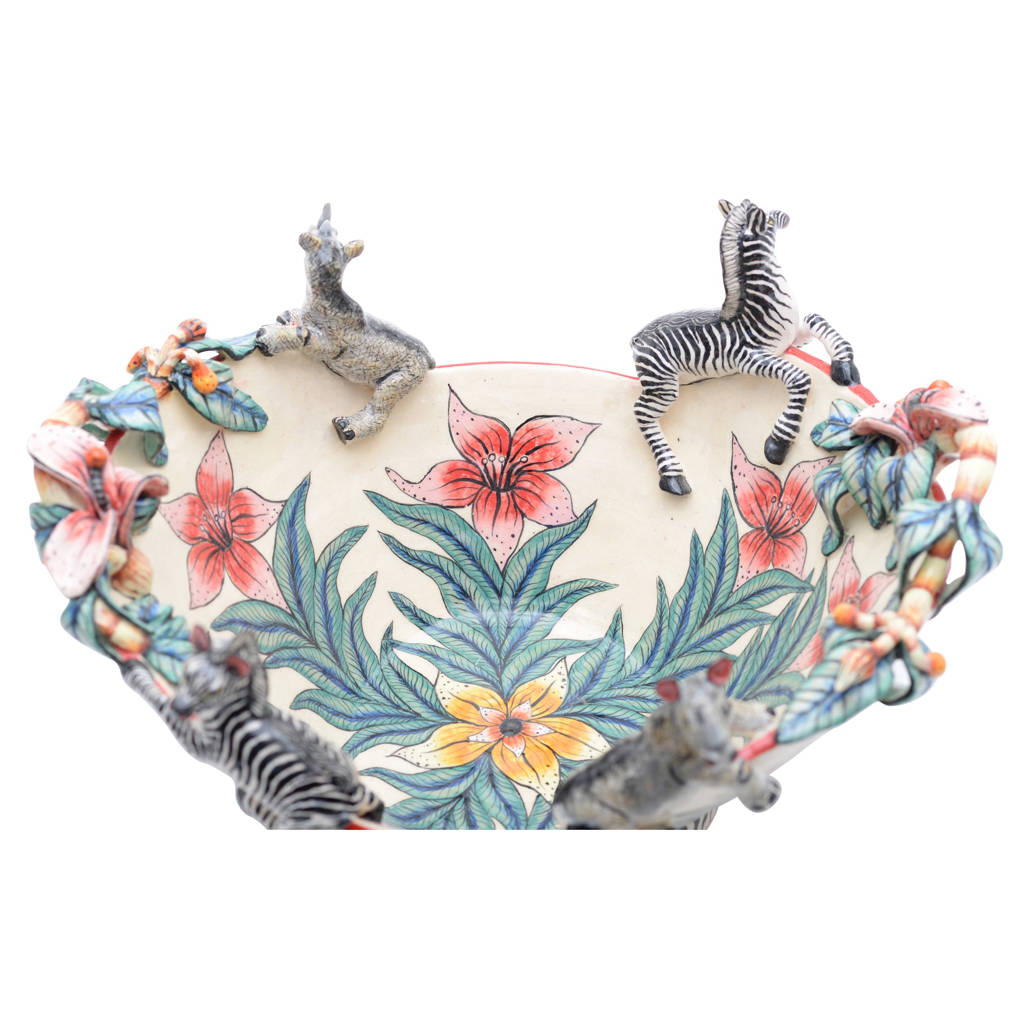 Zebra & rhino bowl