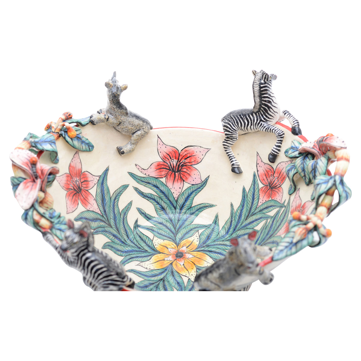 Zebra & rhino bowl