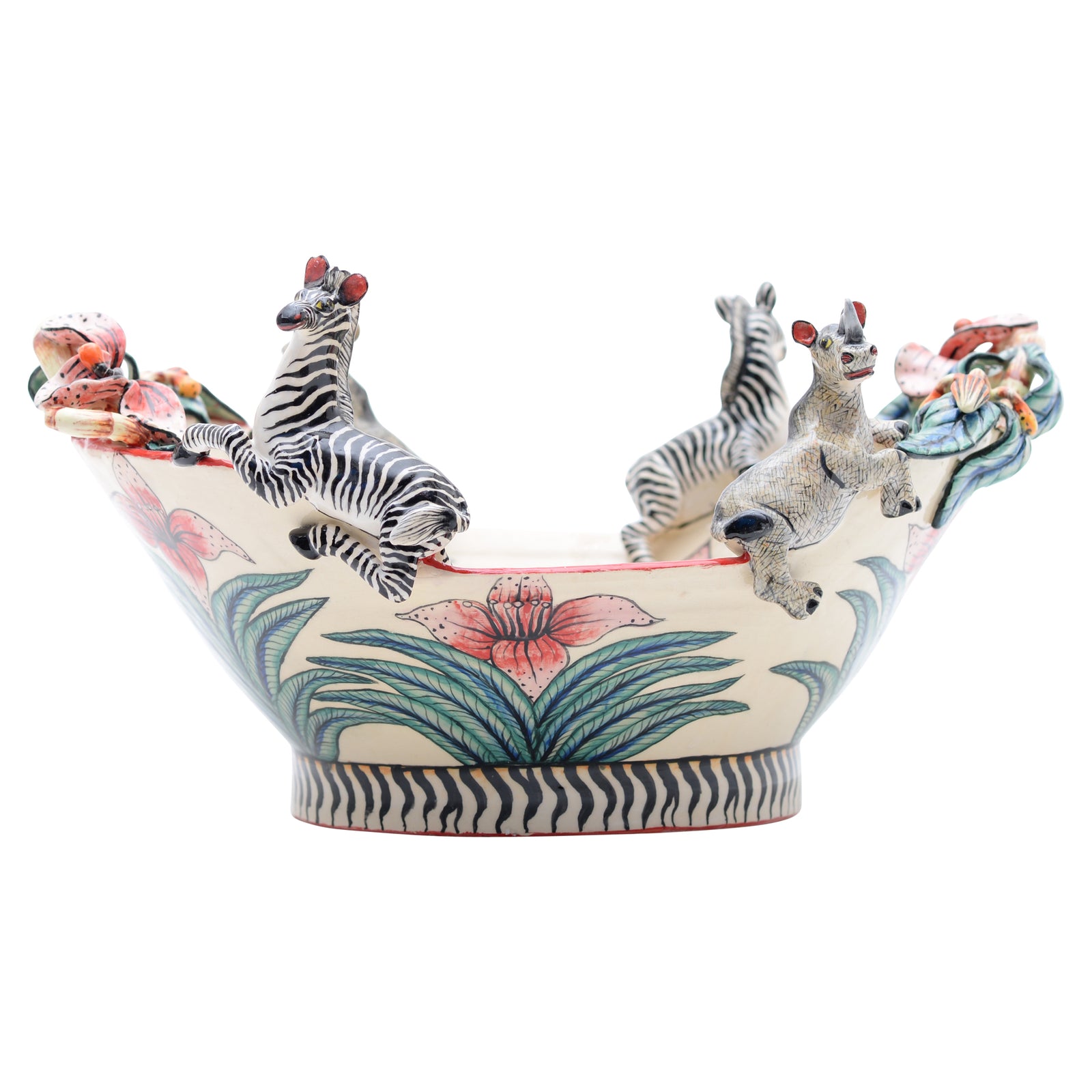 Zebra & rhino bowl