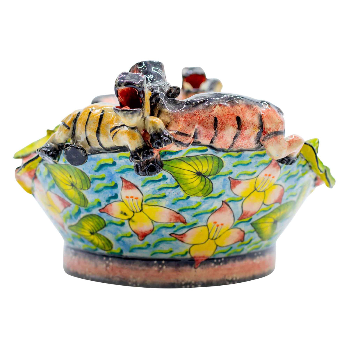 Hippo & flowers bowl