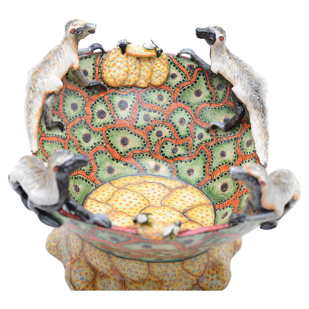 Hoopoe & kingfisher basket bowl