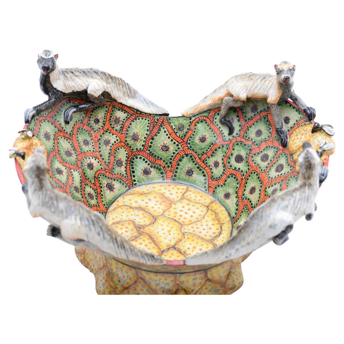 Hoopoe & kingfisher basket bowl