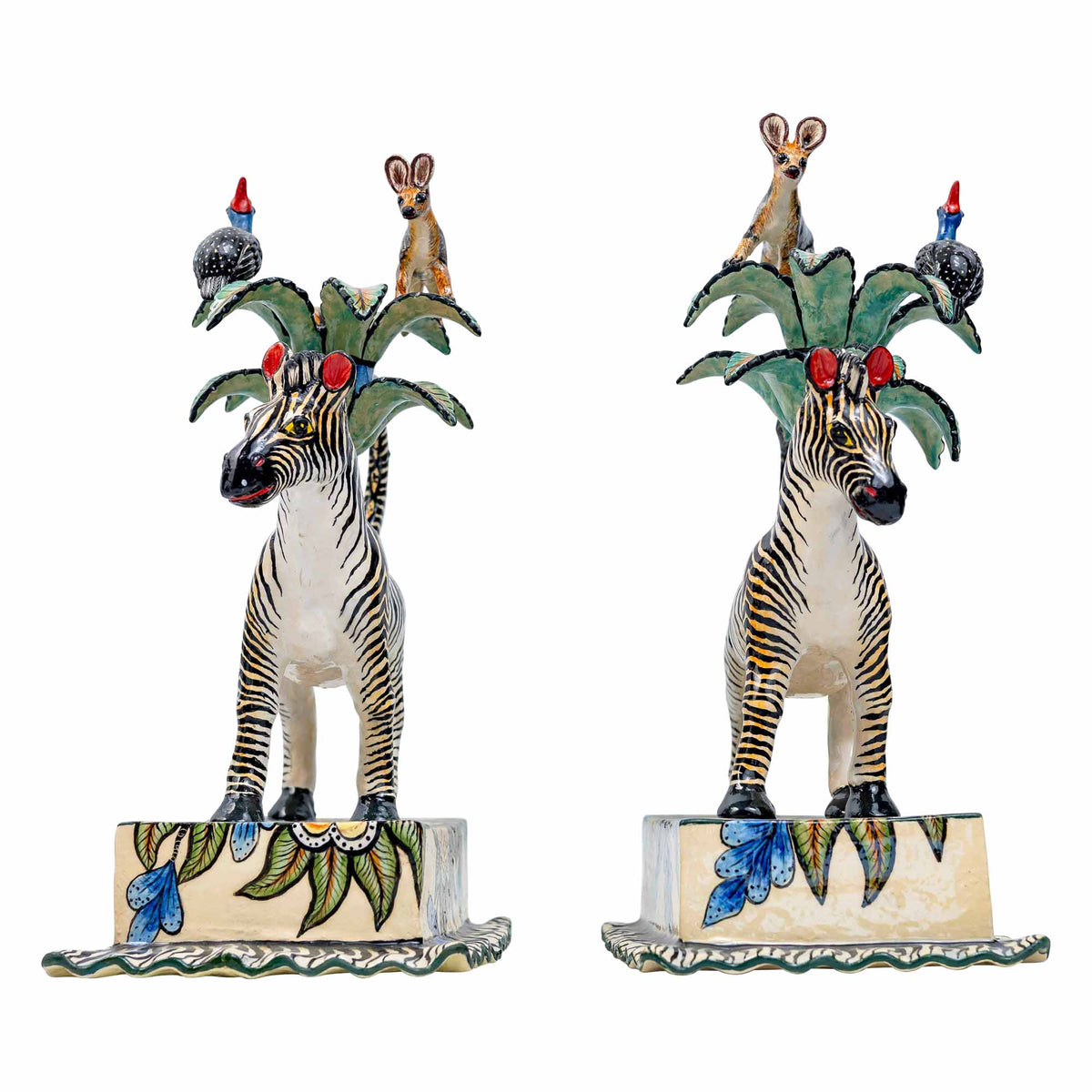 Pair of Zebra Candlesticks