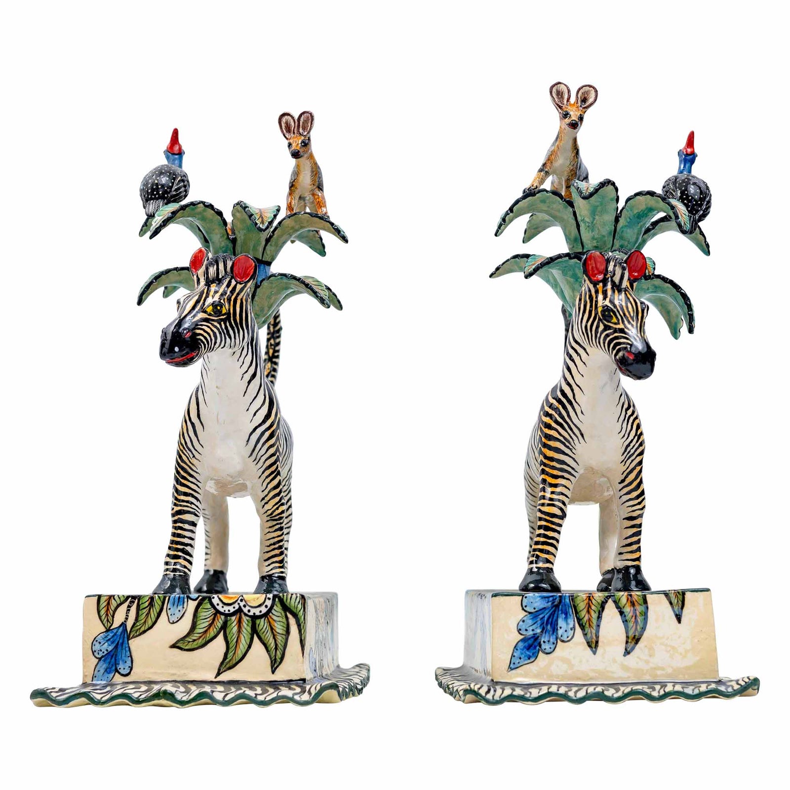 Pair of Zebra Candlesticks