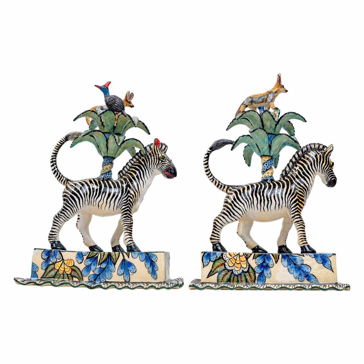 Pair of Zebra Candlesticks