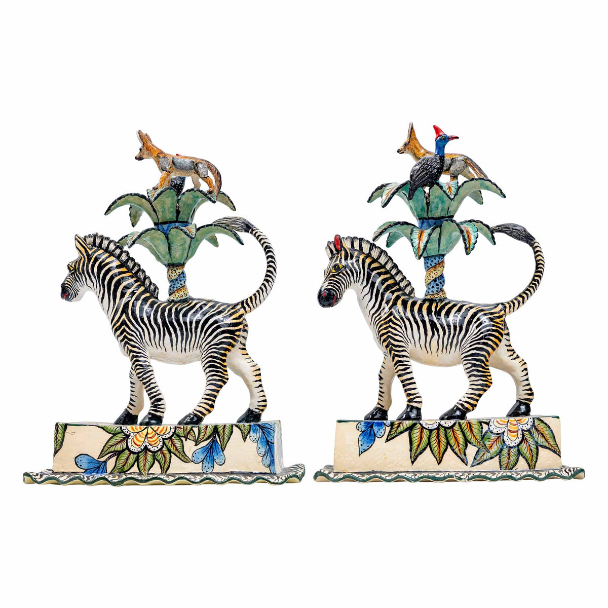 Pair of Zebra Candlesticks