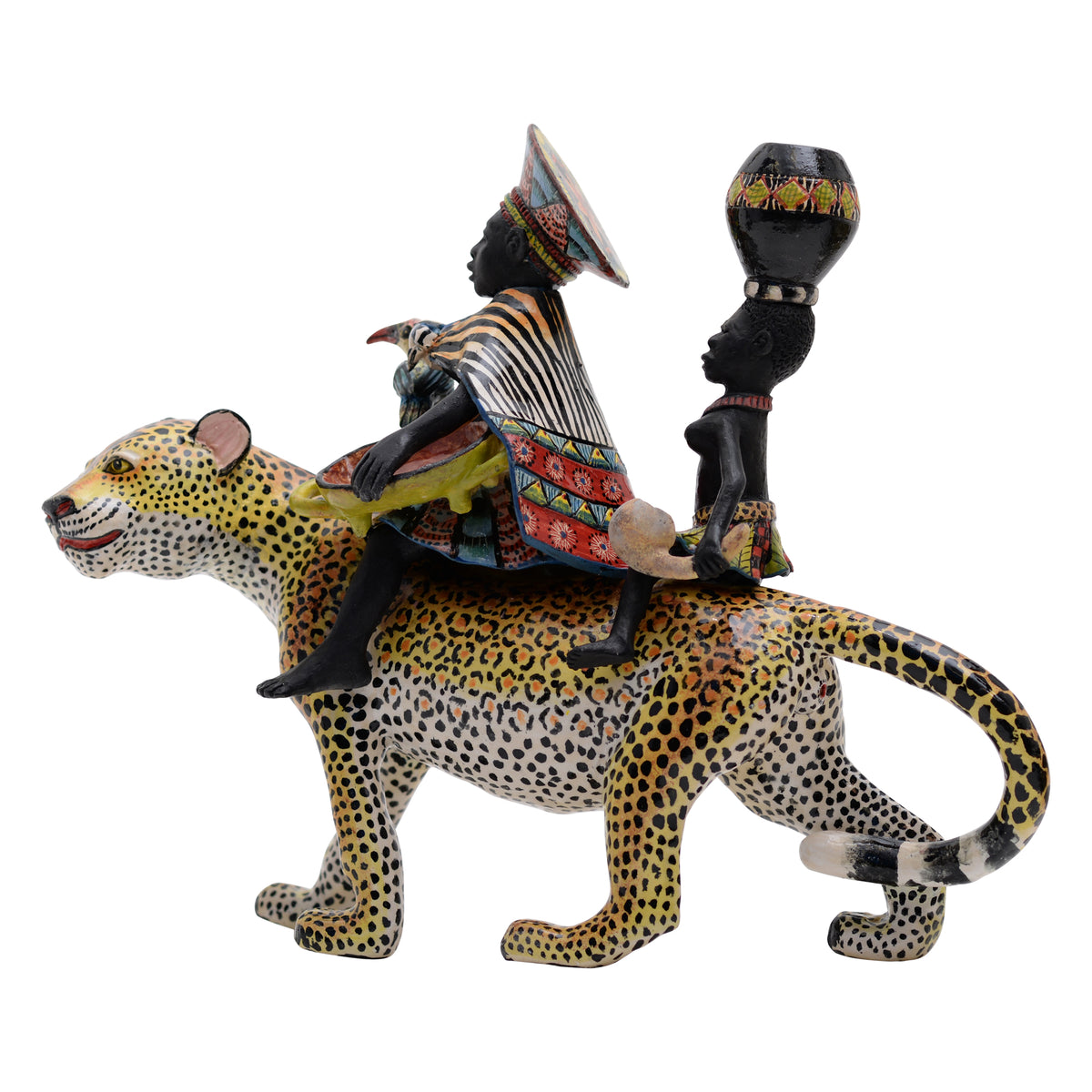 African Women Leopard Rider