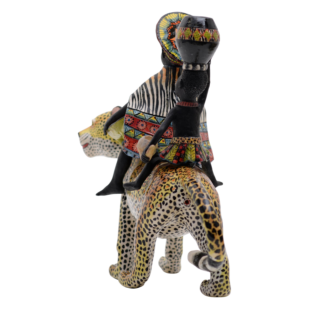 African Women Leopard Rider