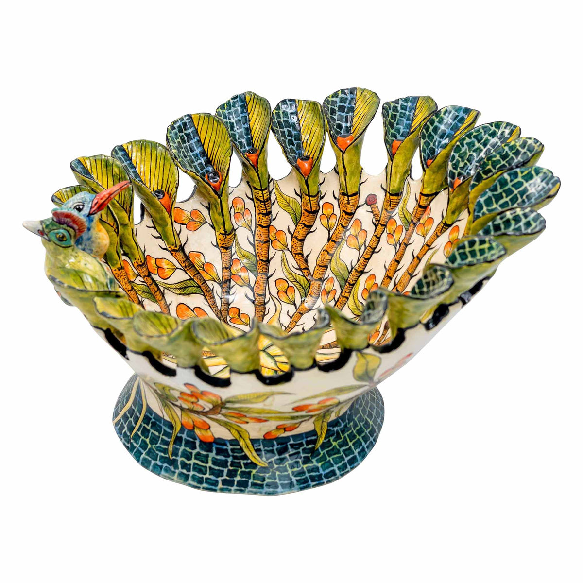 Turaco & Sunbird Raised Bowl