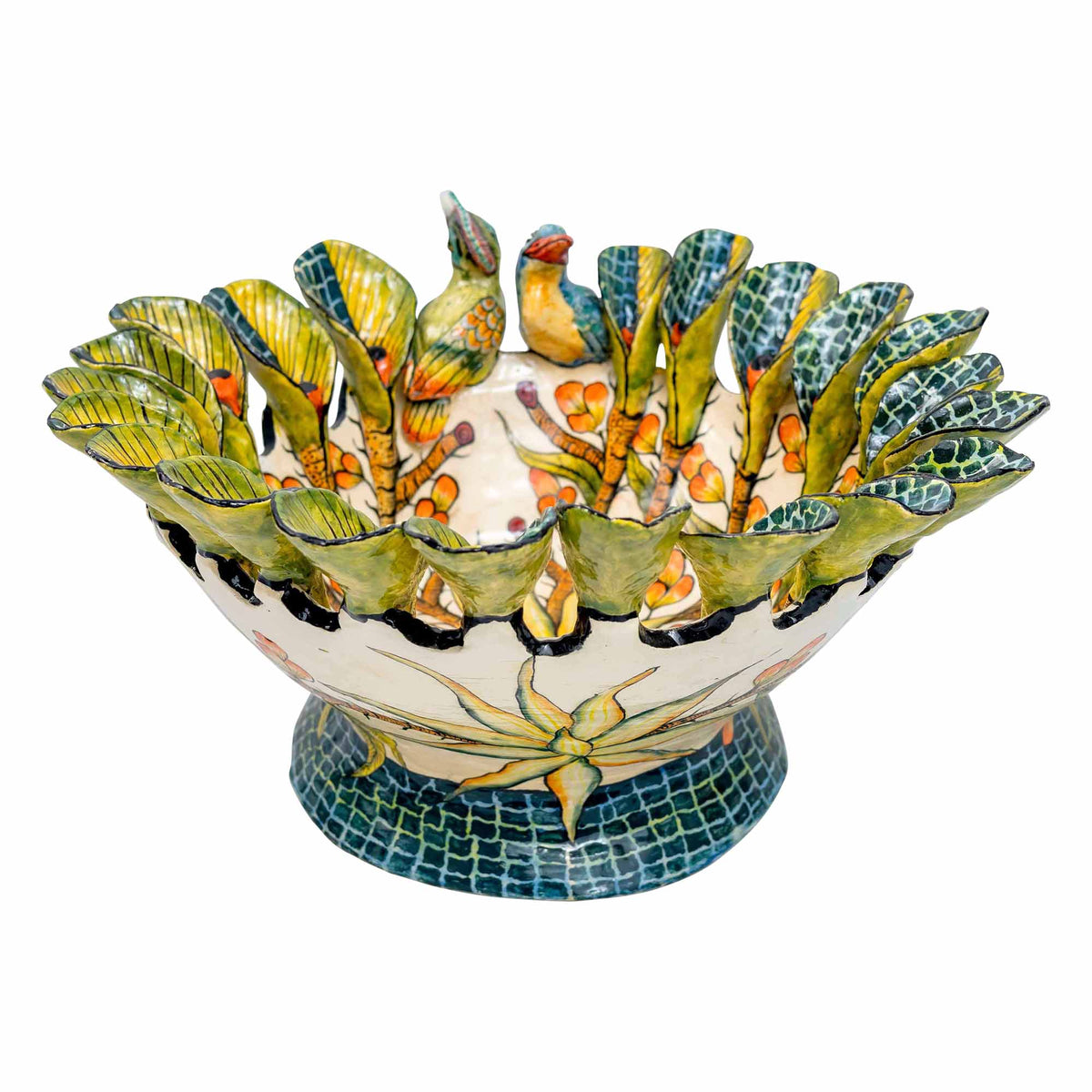 Turaco & Sunbird Raised Bowl