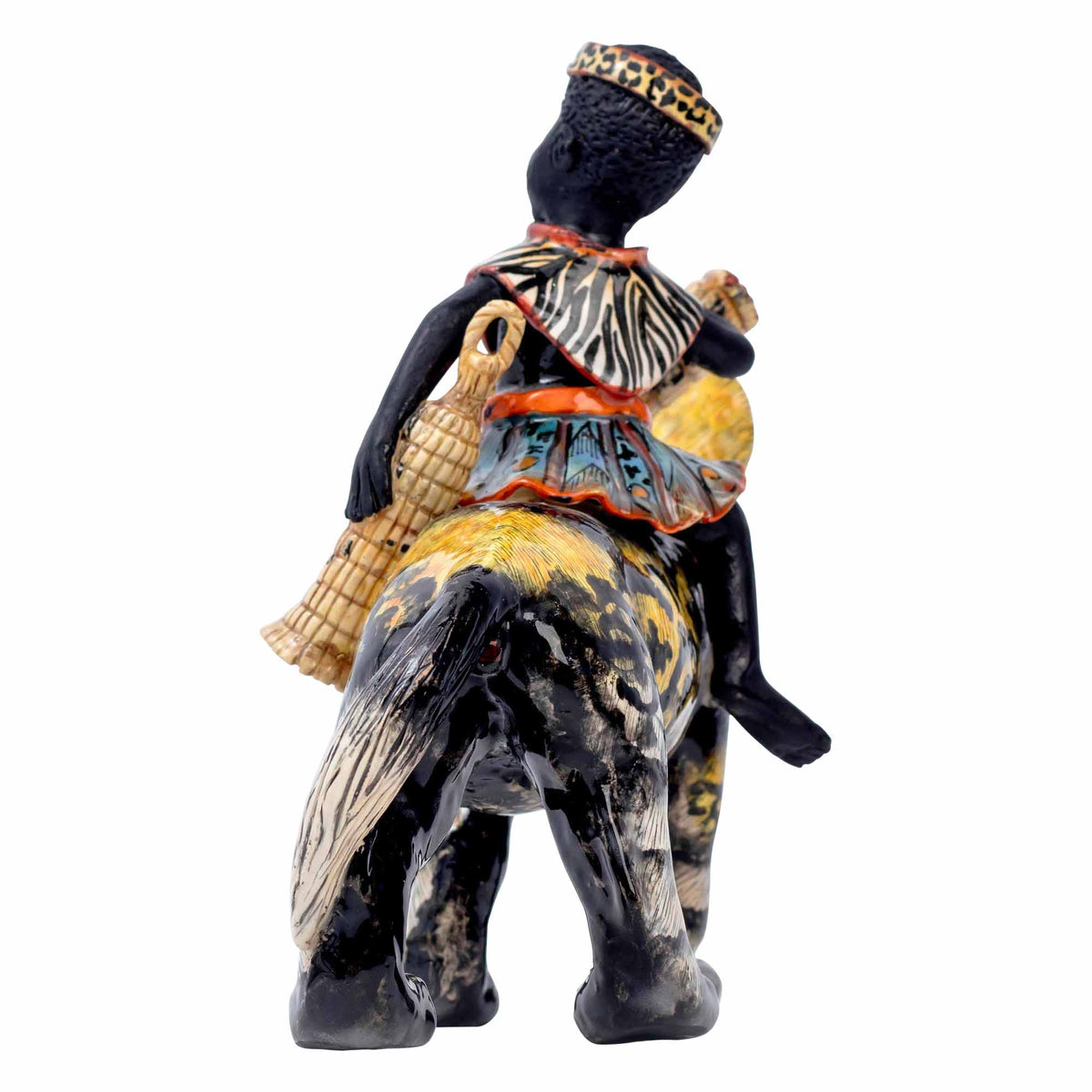 African Woman Wild Dog Rider