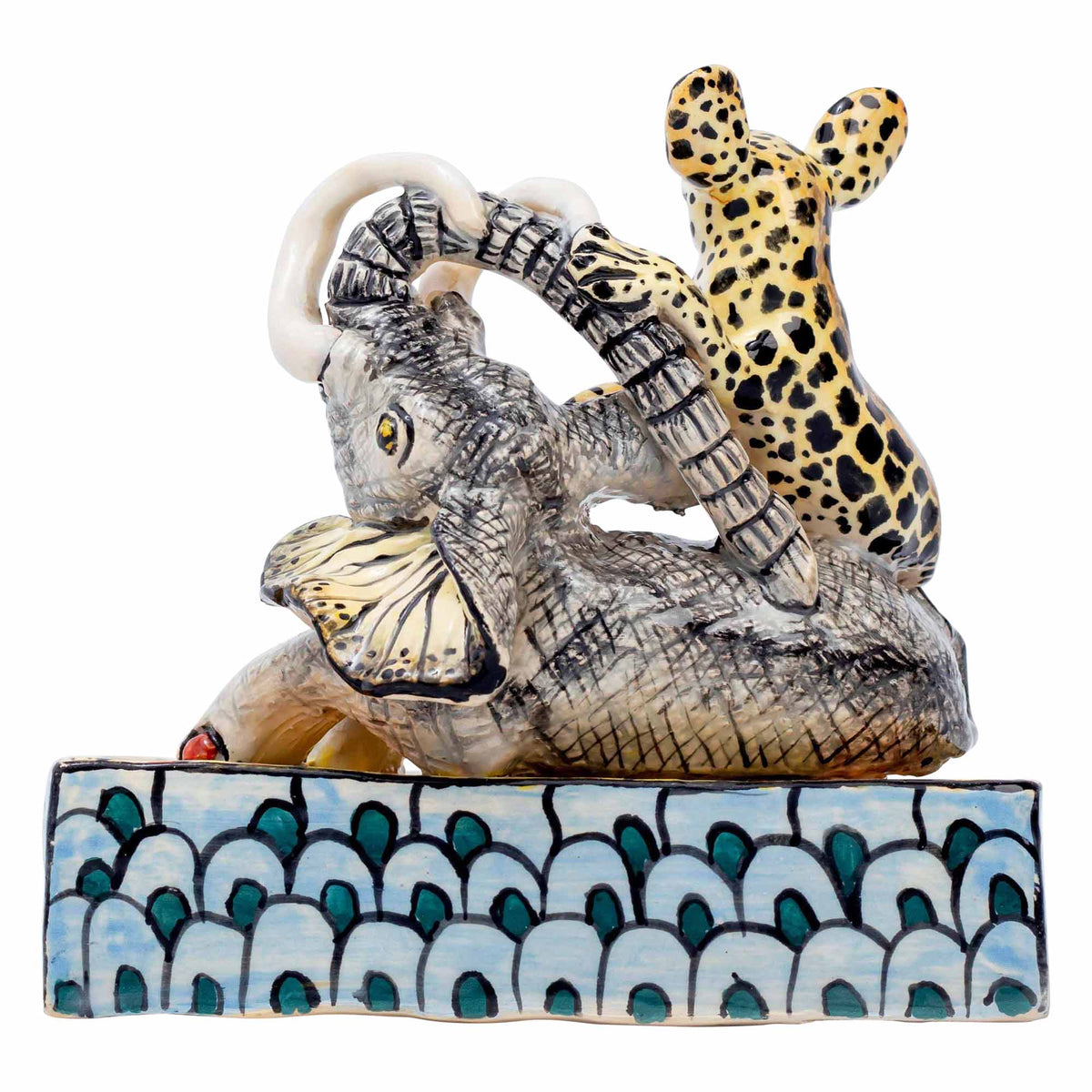 Bush Baby & Elephant Sculpture