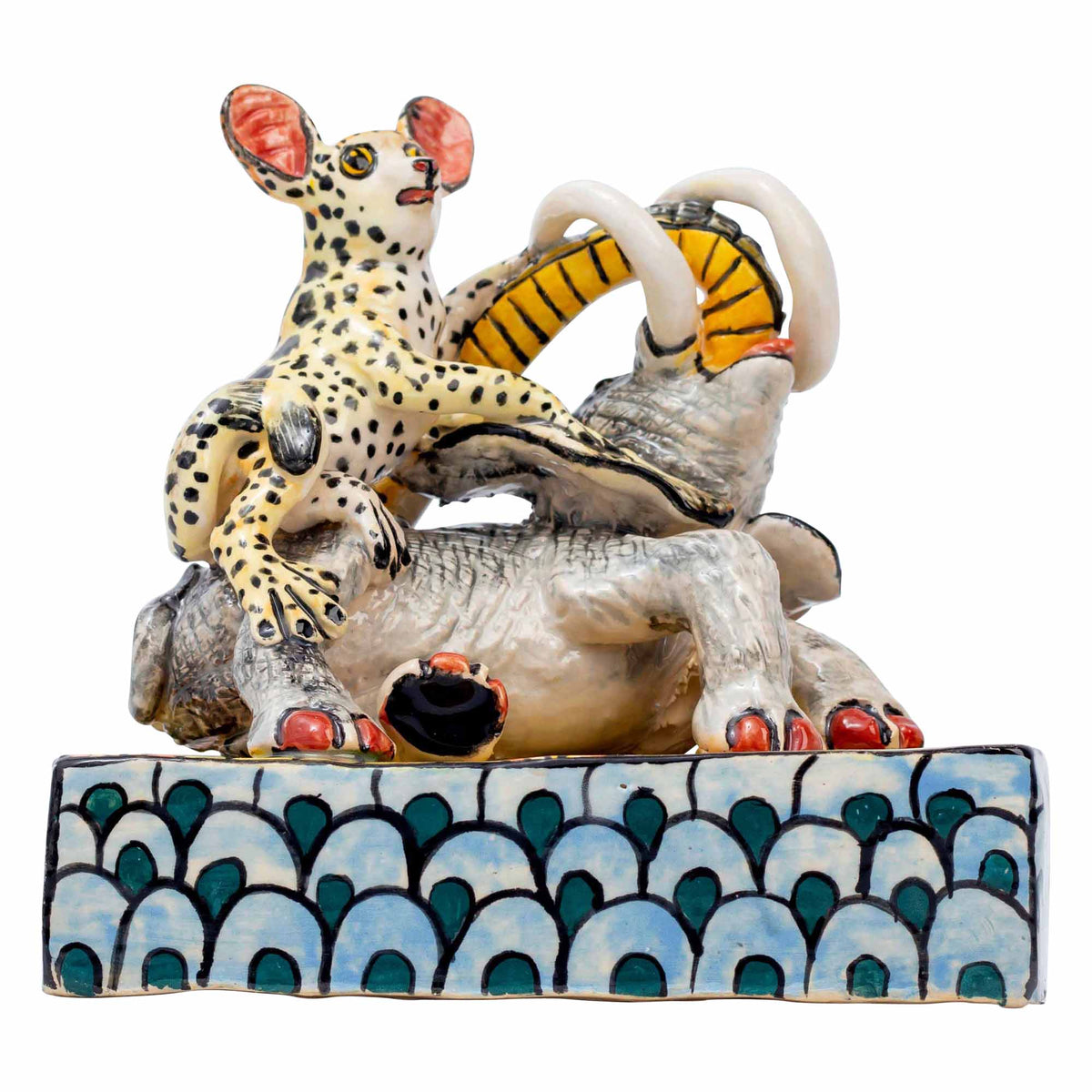Bush Baby & Elephant Sculpture