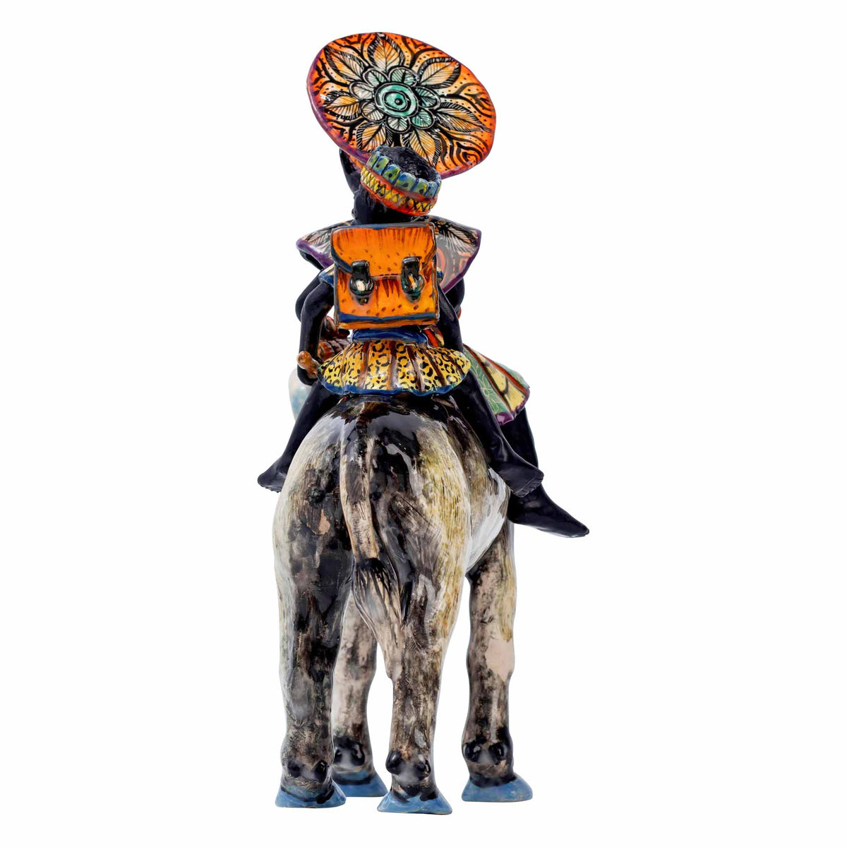 Woman With Baby Buffalo Rider