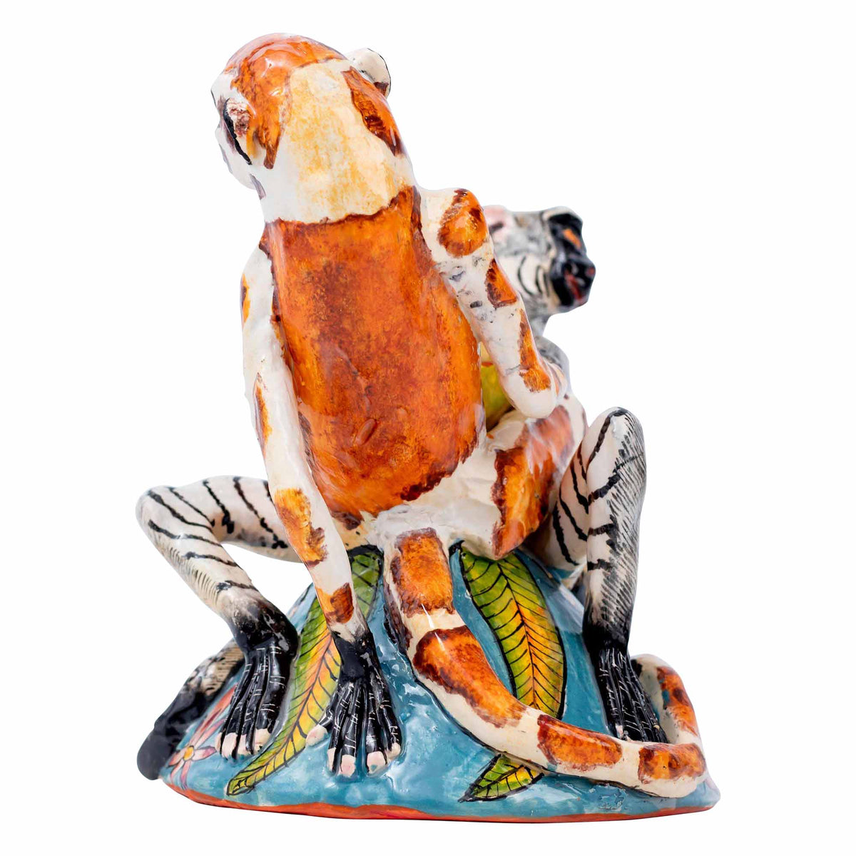 Monkey With Fruit Sculpture