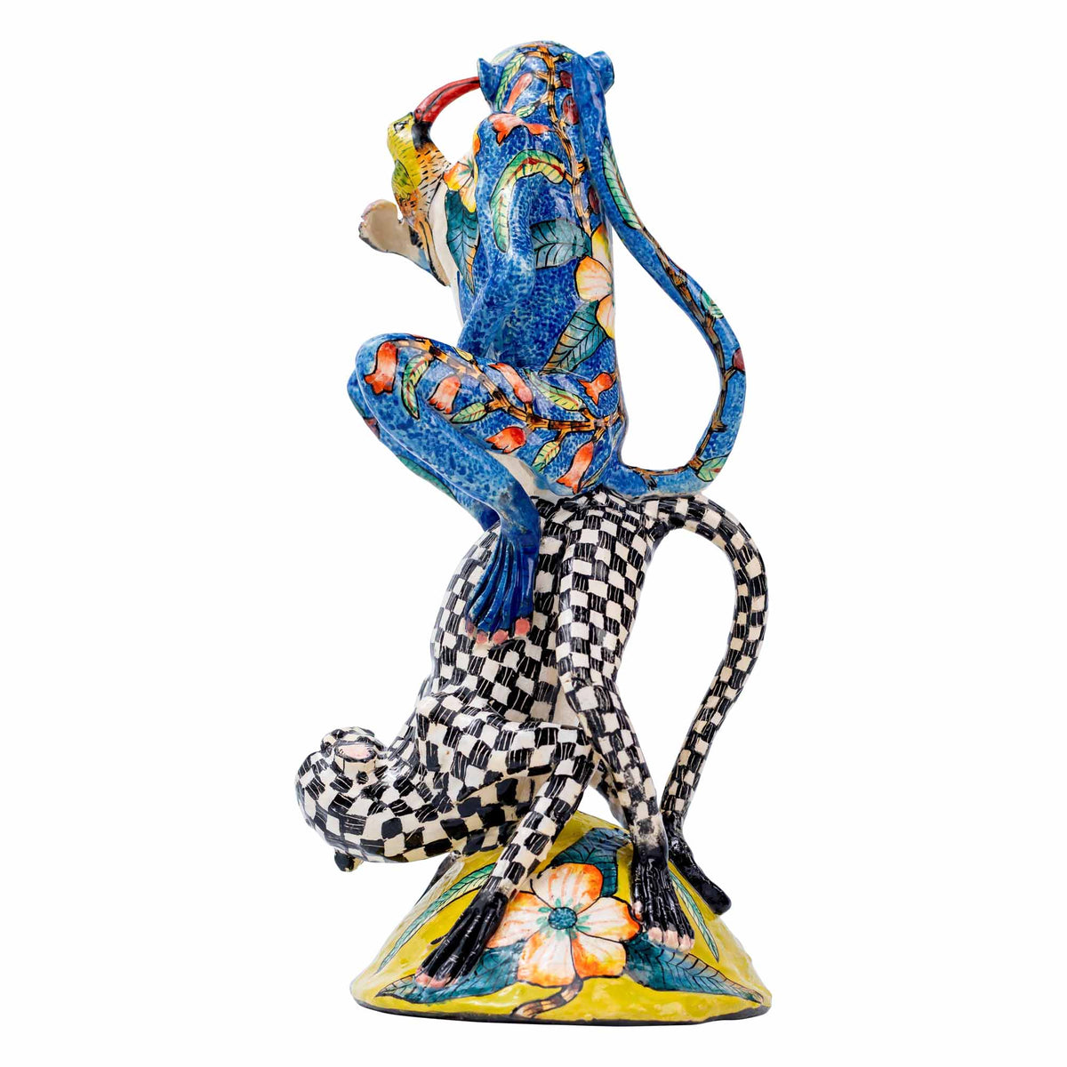 Monkeys & Bird Sculpture