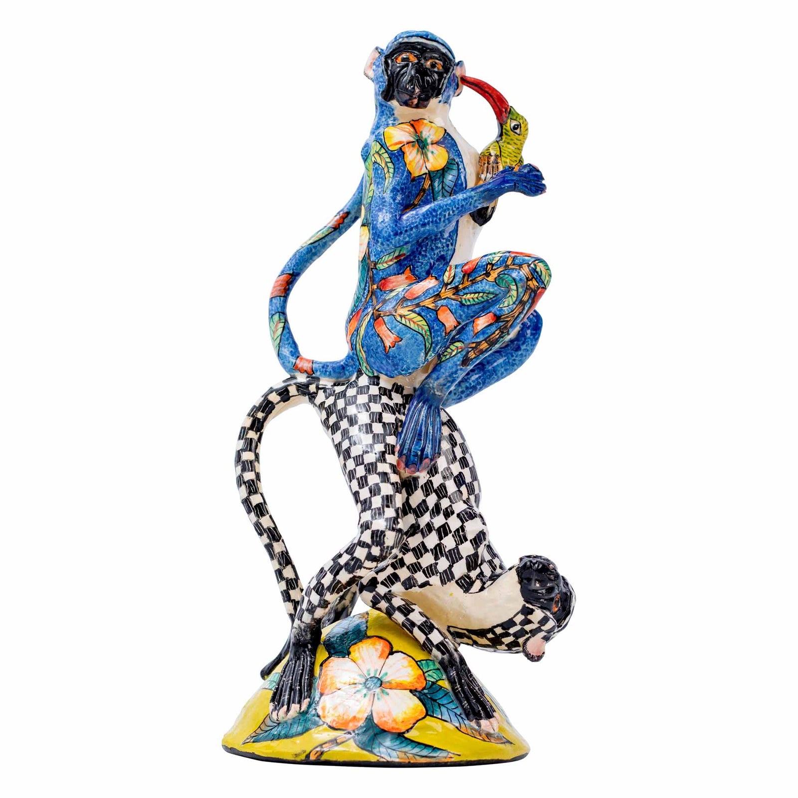 Monkeys & Bird Sculpture
