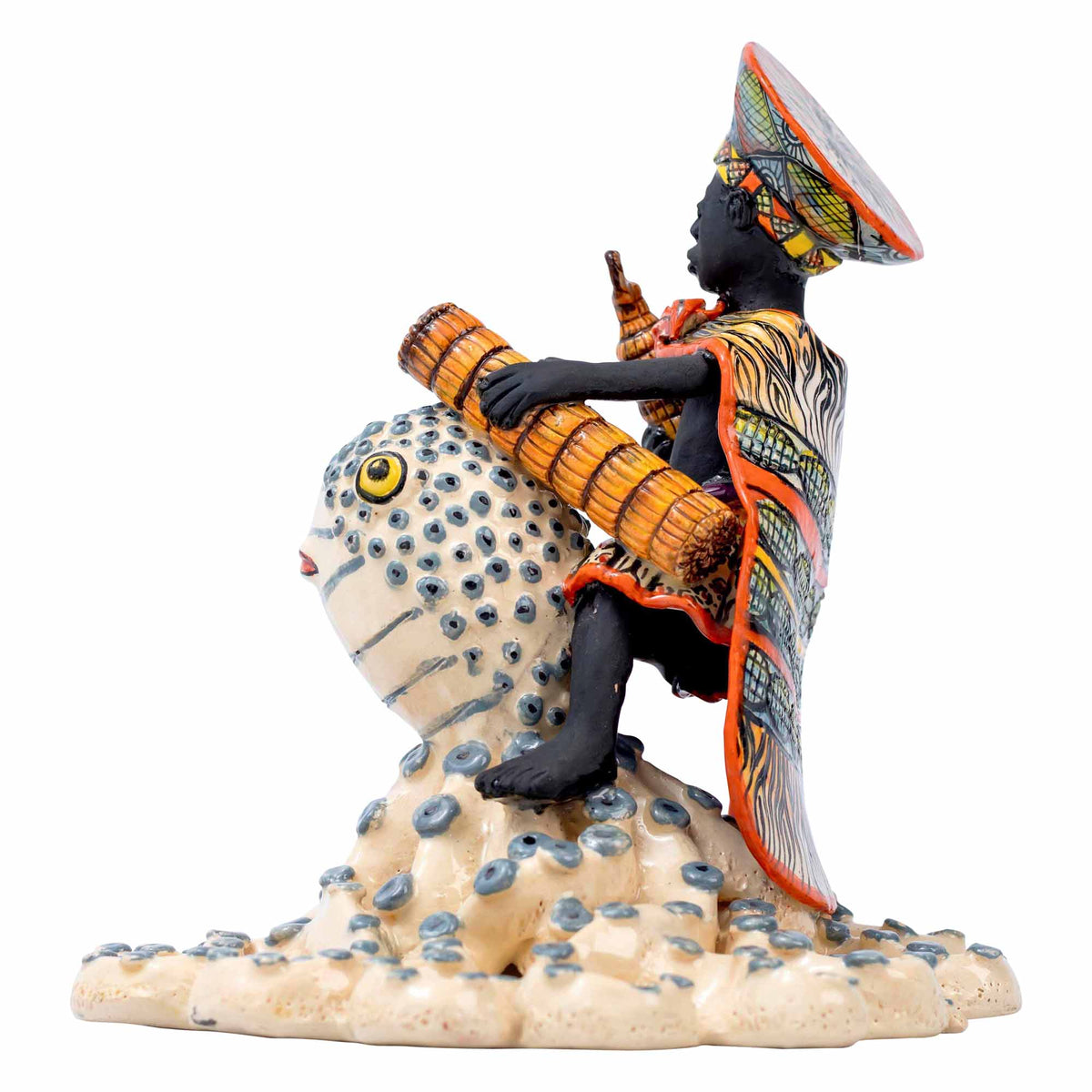 African Woman Octopus Rider