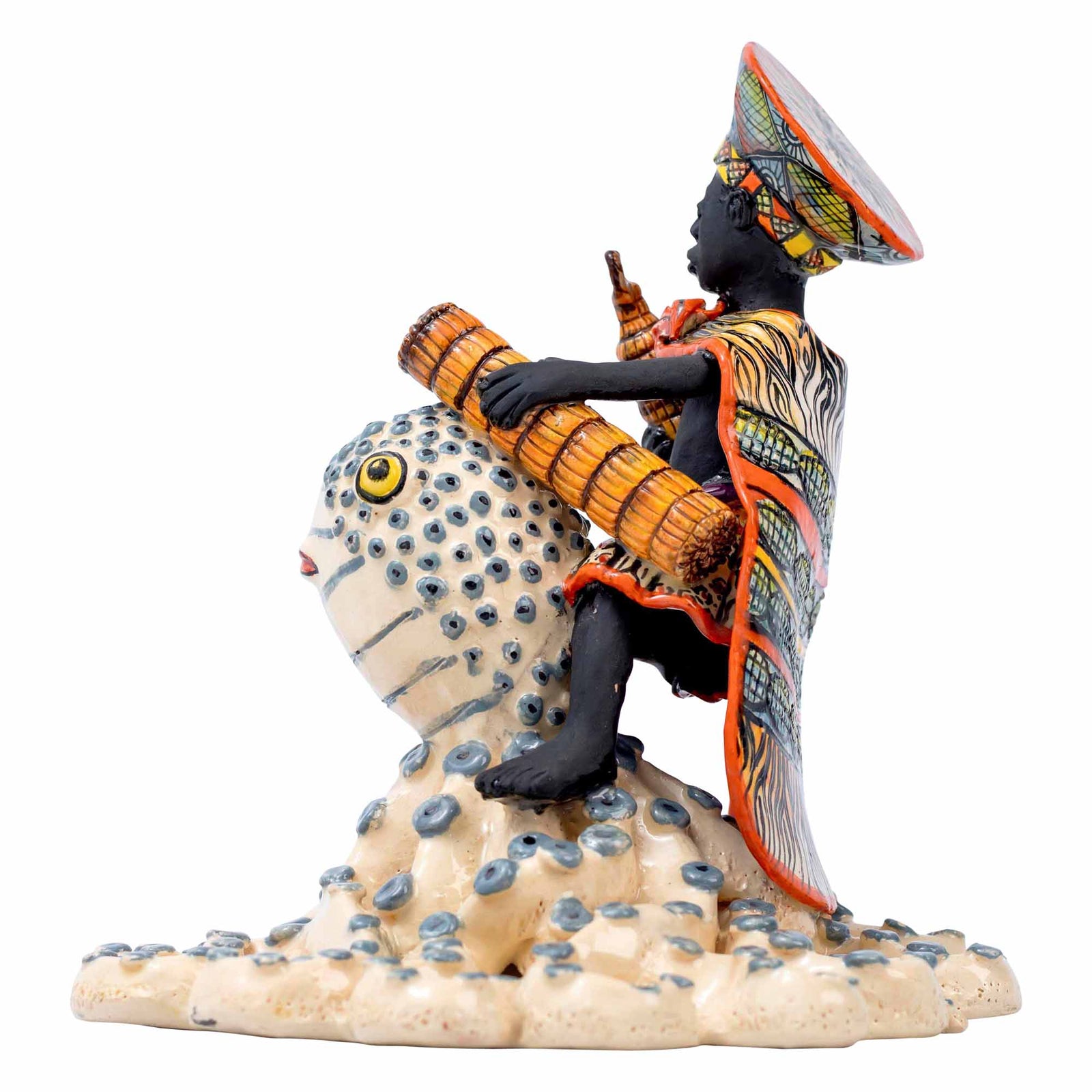African Woman Octopus Rider