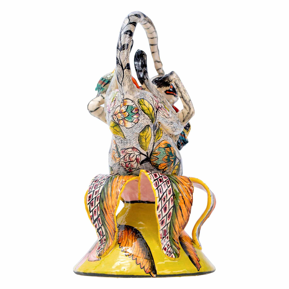 Monkey & Sunbird Sculpture