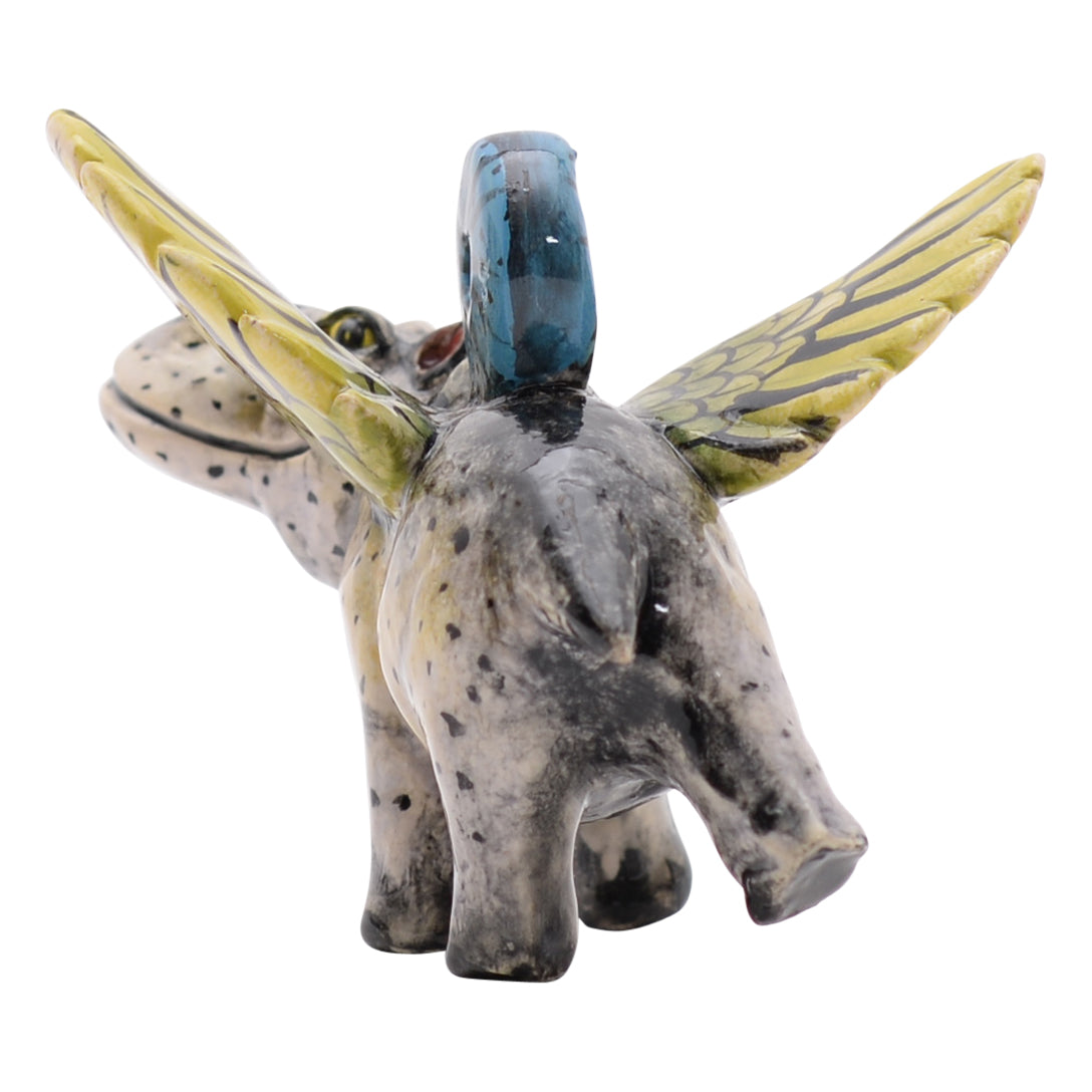 Hippo flying ornament