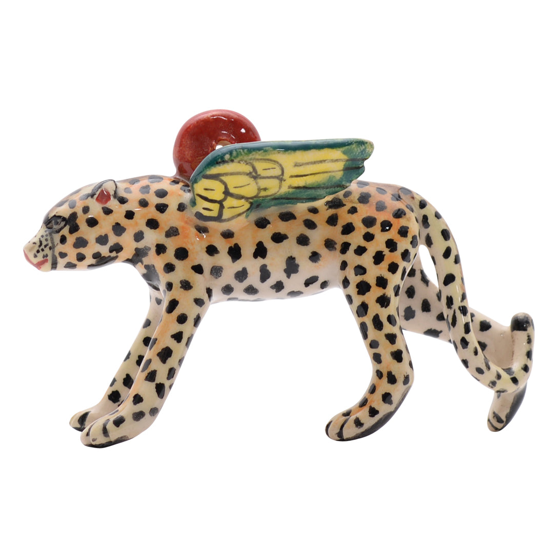 Leopard flying ornament