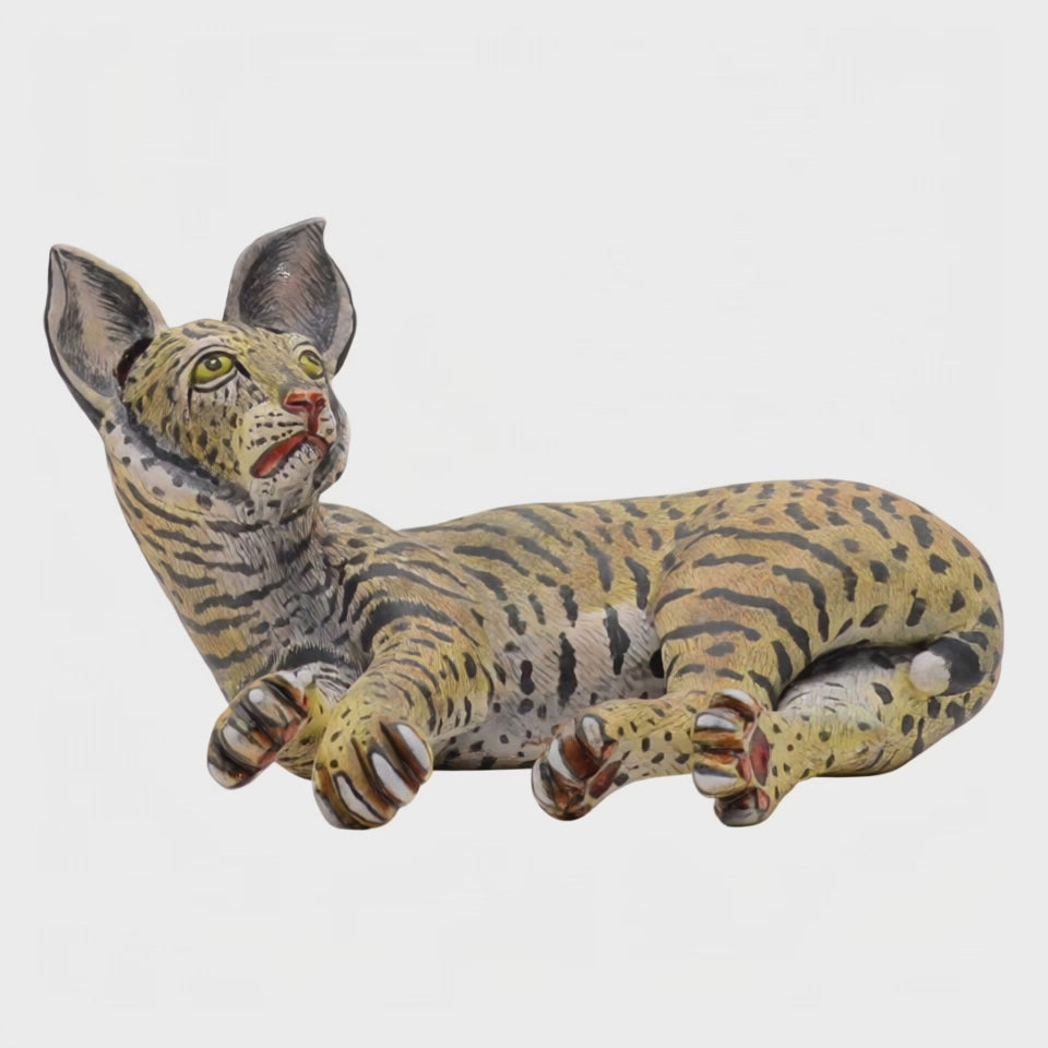 Wild cat sculpture