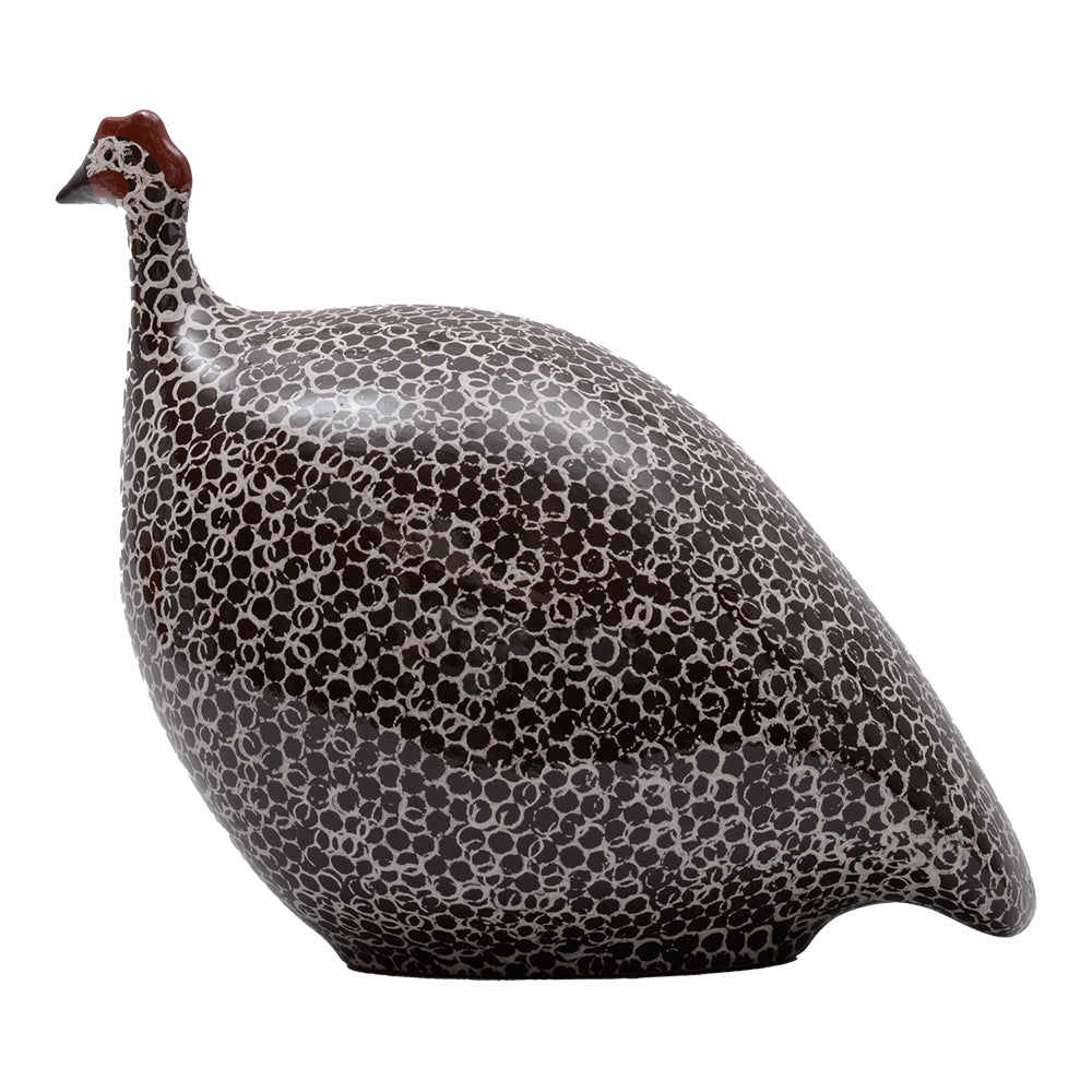 GUINEA FOWL WHITE SPOTTED BLACK LM